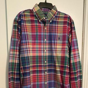 Ralph Lauren plaid oxford long sleeve shirt